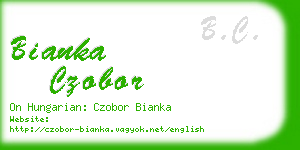 bianka czobor business card